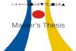 ITB/Electronics Master’s Thesis. The aim of a scientific thesis gained insight in methodology for planning and performance of a scientific project qualification