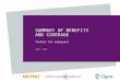 SUMMARY OF BENEFITS AND COVERAGE Toolkit for employers June, 2012