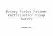 Priory Fields Patient Participation Group Survey December 2011
