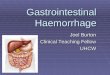 Gastrointestinal Haemorrhage Joel Burton Clinical Teaching Fellow UHCW