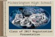 Pickerington High School Central Class of 2017 Registration Presentation 