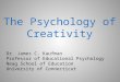 The Psychology of Creativity Dr. James C. Kaufman Professor of Educational Psychology Neag School of Education University of Connecticut