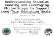 Understanding Stimulus Funding and Leveraging Philanthropy to Support Long-Term Education Goals A Webinar for the Foundation Community February 16, 2010
