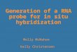 Generation of a RNA probe for in situ hybridization Molly McMahon Kelly Christensen