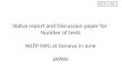 Status report and Discussion paper for Number of tests WLTP IWG at Geneva in June JAPAN WLTP-11-20e