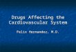 Drugs Affecting the Cardiovascular System Felix Hernandez, M.D
