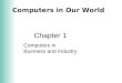 Computers in Our World Chapter 1 Computers in Business and Industry