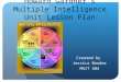 Howard Gardner's Multiple Intelligence Unit Lesson Plan Created by Jessica Bender MAIT 404