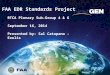 FAA EDR Standards Project RTCA Plenary Sub-Group 4 & 6 September 16, 2014 Presented by: Sal Catapano - Exelis