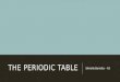 THE PERIODIC TABLE Shinelle Barretto – A3. Classification