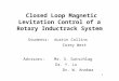 Closed Loop Magnetic Levitation Control of a Rotary Inductrack System Students: Austin Collins Corey West Advisors: Mr. S. Gutschlag Dr. Y. Lu Dr. W. Anakwa