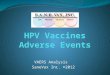 VAERS Analysis SaneVax Inc. ©2012. Total Adverse Events Gardasil (HPV4)was approved for use in June 2006. This chart represents the vaccines most frequently