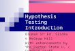 Hypothesis Testing Introduction Bluman 5 th Ed. Slides © McGraw Hill With enhancements by the Darton State U. / Cordele staff Bluman, Chapter 81