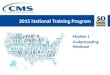 2015 National Training Program Module 1 Understanding Medicare