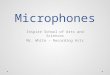 Microphones Inspire School of Arts and Sciences Mr. White – Recording Arts