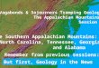 Vagabonds & Sojourners Tramping Geology The Appalachian Mountains Session 3 The Southern Appalachian Mountains: North Carolina, Tennessee, Georgia, and