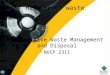 High Level waste Radioactive Waste Management and Disposal NUCP 2311