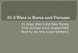 In Asia, the Cold War flares into actual wars supported mainly by the superpowers