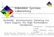Embedded Systems Laboratory ArChiVED: Architectural Checking via Event Digests for High Performance Validation Department of Computer Science Engineering