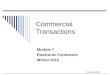 ©MNoonan2009 Commercial Transactions Module 7 Electronic Commerce Winter 2015