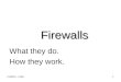 Cs490ns - cotter1 Firewalls What they do. How they work