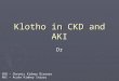 Klotho in CKD and AKI Dr CKD – Chronic Kidney Disease AKI – Acute Kidney Injury