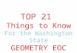 TOP 21 Things to Know For the Washington State GEOMETRY EOC