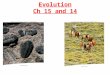 Evolution Ch 15 and 14. Evolution: The process by which organism change over time. Based on science, not opinion