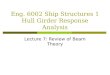Eng. 6002 Ship Structures 1 Hull Girder Response Analysis Lecture 7: Review of Beam Theory