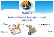 Ontario International Transport and logistics Chapter 13: Documentation export