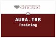 AURA-IRB Training 1. Introductions 2 AURA-IRB Trainer Candace Washington cdwashington@uchicago.edu 2-2925 Your Name Department If you could be any Rockstar