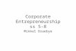 Corporate Entrepreneurship ss 5-8 Mikkel Draebye
