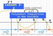Lesson 3-2 Polynomial Inequalities in One Variable 