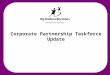 Corporate Partnership Taskforce Update. Agenda Taskforce Background, Introduction and Objectives The work of the Taskforce Value Proposition, Assets to
