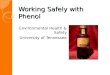 Working Safely with Phenol Environmental Health & Safety University of Tennessee