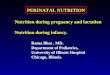 PERINATAL NUTRITION Rama Bhat, MD. Department of Pediatrics, University of Illinois Hospital Chicago, Illinois. Nutrition during pregnancy and lactation