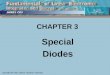 CHAPTER 3 Special Diodes. OBJECTIVES Describe and analyze the function and applications of: surge protectors varactors switching diodes LEDs & photodiodes