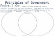 Federalism: Power is divided between the central (national) government and the state governments. Some powers are held by both state and national, while