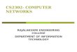 CS2302- COMPUTER NETWORKS RAJALAKSHMI ENGINEERING COLLEGE DEPARTMENT OF INFORMATION TECHNOLOGY