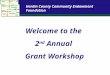 Hardin County Community Endowment Foundation Welcome to the 2 nd Annual Grant Workshop