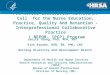 Pre-Review Orientation Conference Call for the Nurse Education, Practice, Quality And Retention - Interprofessional Collaborative Practice ( NEPQR- IPCP)