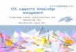 VSS supports knowledge management Knowledge based organizations and improving the absorption capacity