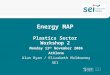 Energy MAP Plastics Sector Workshop 2 Monday 13 th November 2006 Athlone Alan Ryan / Elizabeth Muldowney SEI