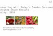 Connecting with Today’s Garden Consumer Consumer Study Results Spring, 2010 Bill Calkins, Ball Horticultural Company bcalkins@ballhort.com