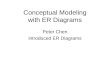 Conceptual Modeling with ER Diagrams Peter Chen introduced ER Diagrams