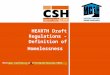 HEARTH Draft Regulations - Definition of Homelessness Michigan Conference on Affordable Housing 2010  & 