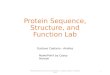 Protein Sequence, Structure, and Function Lab Gustavo Caetano - Anolles 1 PowerPoint by Casey Hanson Protein Sequence, Structure, and Function | Gustavo