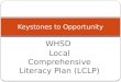 WHSD Local Comprehensive Literacy Plan (LCLP) Keystones to Opportunity