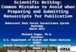 Scientific Writing: Common Mistakes to Avoid when Preparing and Submitting Manuscripts for Publication Behavioral Risk Factor Surveillance System Workshop