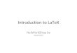 Introduction to LaTeX NetWorkShop by Daniel Göhl